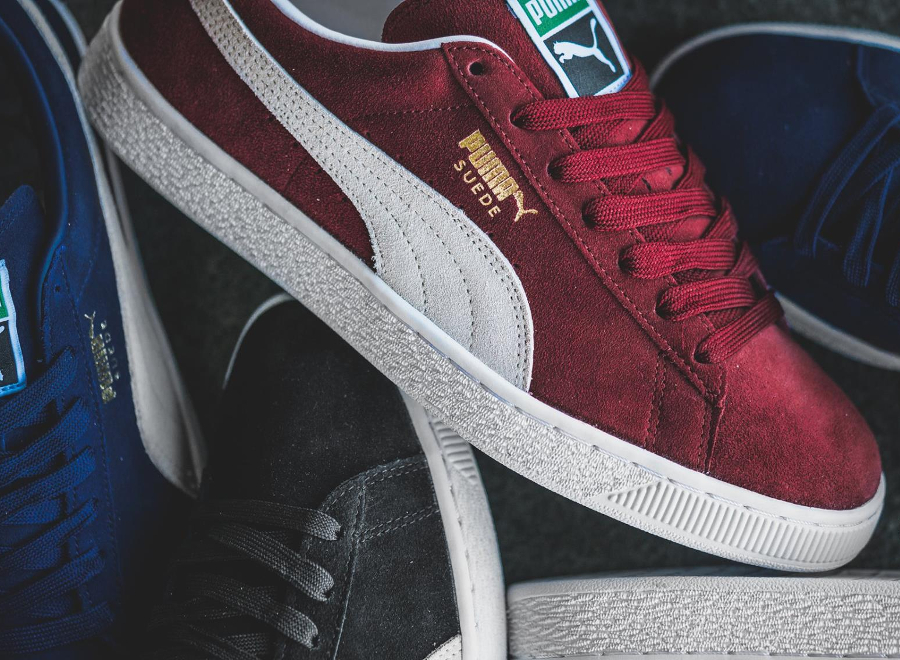 puma basket en daim bordeaux