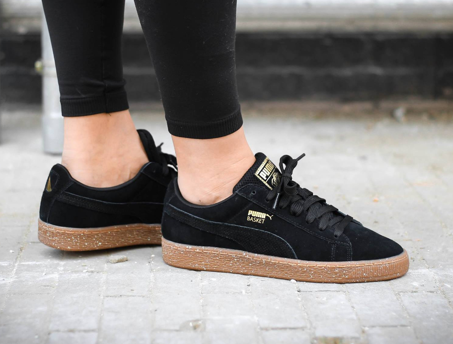 puma basket suede black