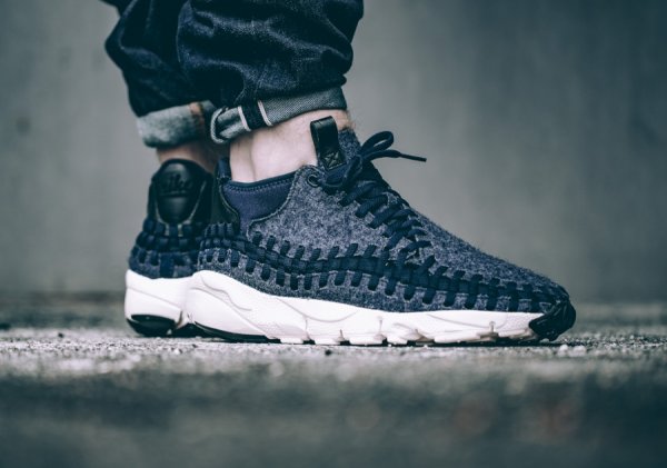 avis basket Nike Air Footscape Woven Chukka SE Wool Obsidian Black 1 600x421