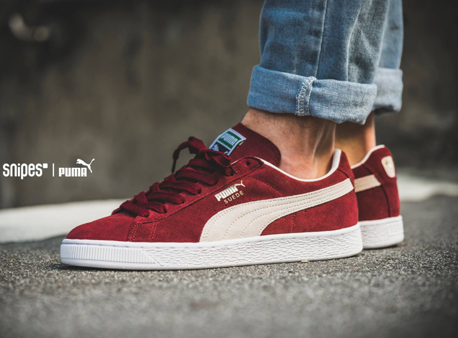 puma bordeaux suede