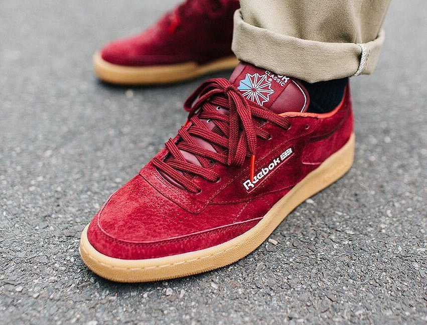 reebok club c 85 indoor burgundy