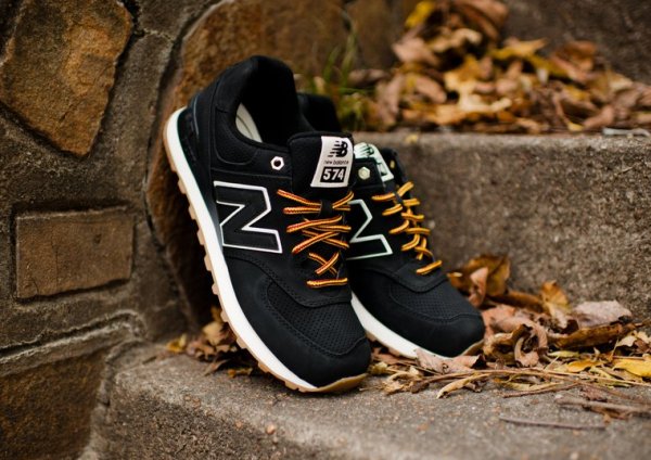 new balance 574 noir daim