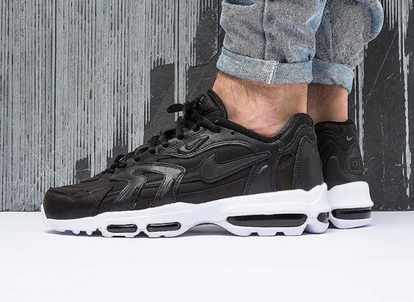 Chaussure NikeLab Air Max 96 II XX Premium Black Leather 1 600x438