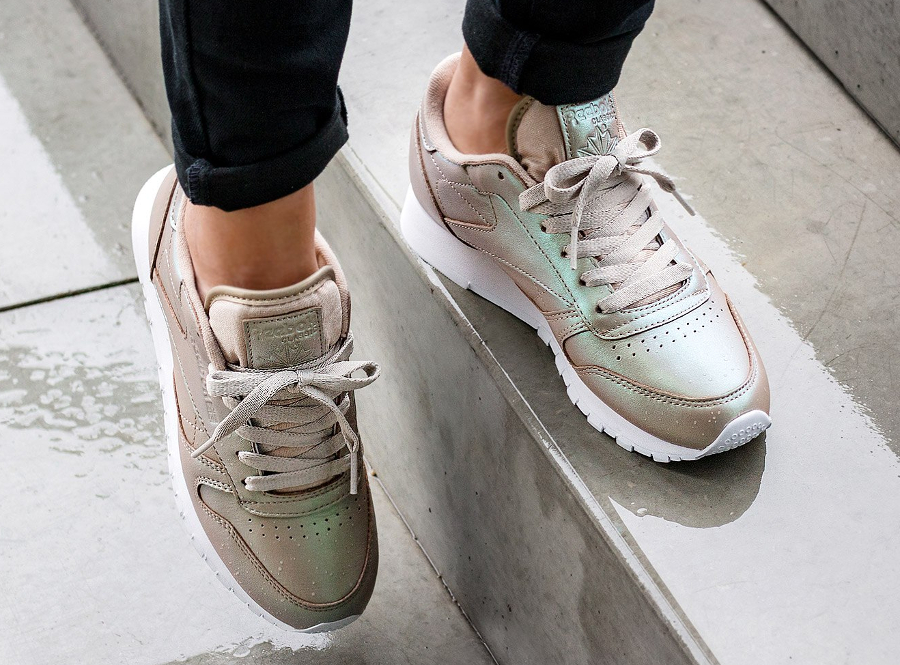 reebok blanche brillante