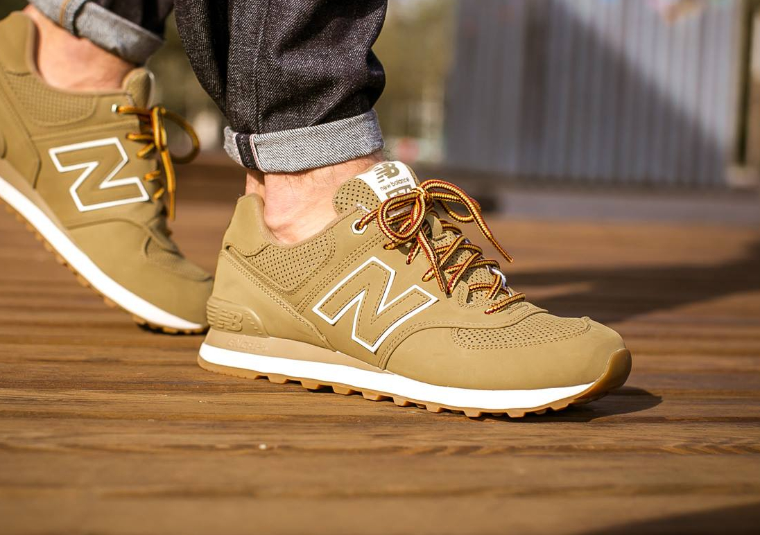 new balance 574 wheat brown