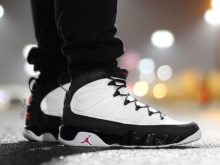 space jam 9s on feet