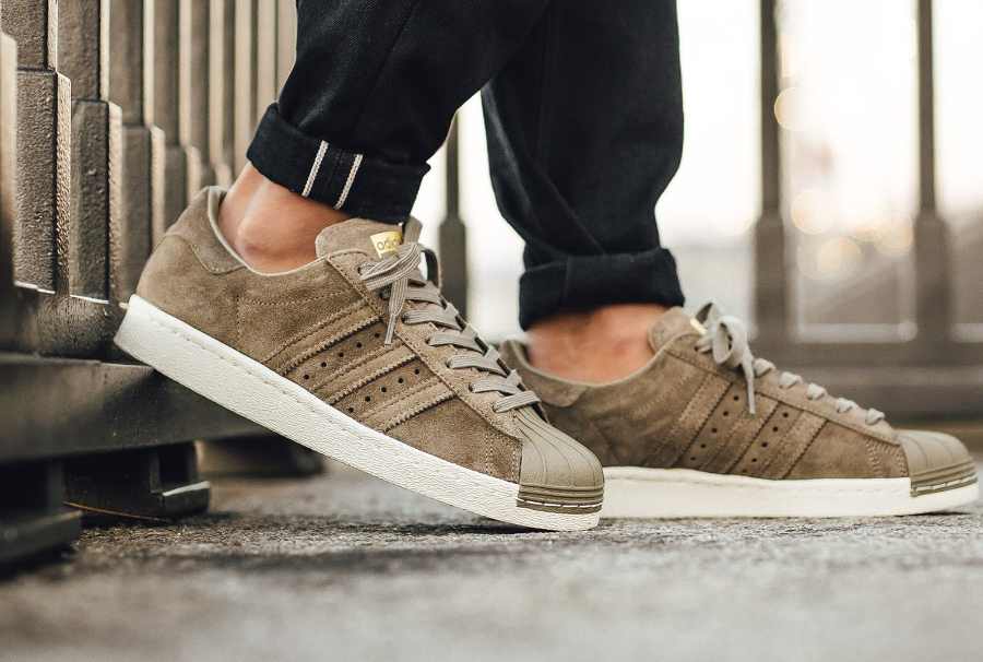 Adidas Superstar 80's Suede Grise 'Trace Cargo Gold' (homme)