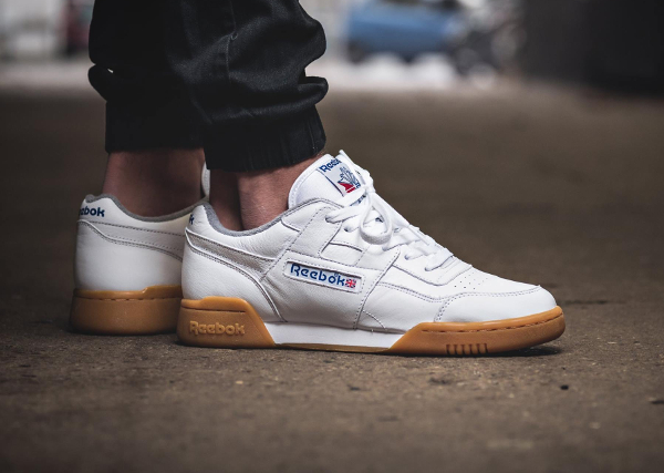 reebok workout plus white trainers 