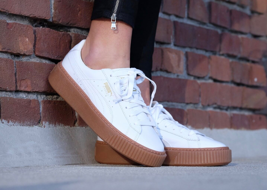 basket puma creepers blanche