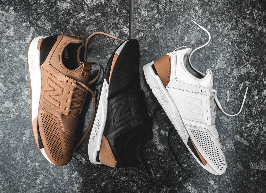 new balance blanche semelle marron