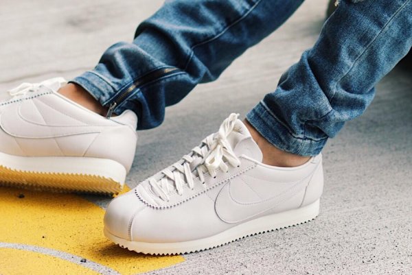 nike cortez cuir blanc et noir