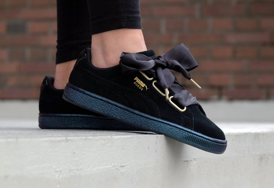 puma suède noir femme