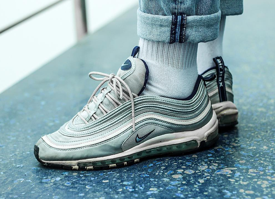 nike air max 97 silver blue