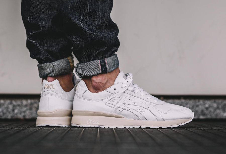 Asics shop cuir blanc