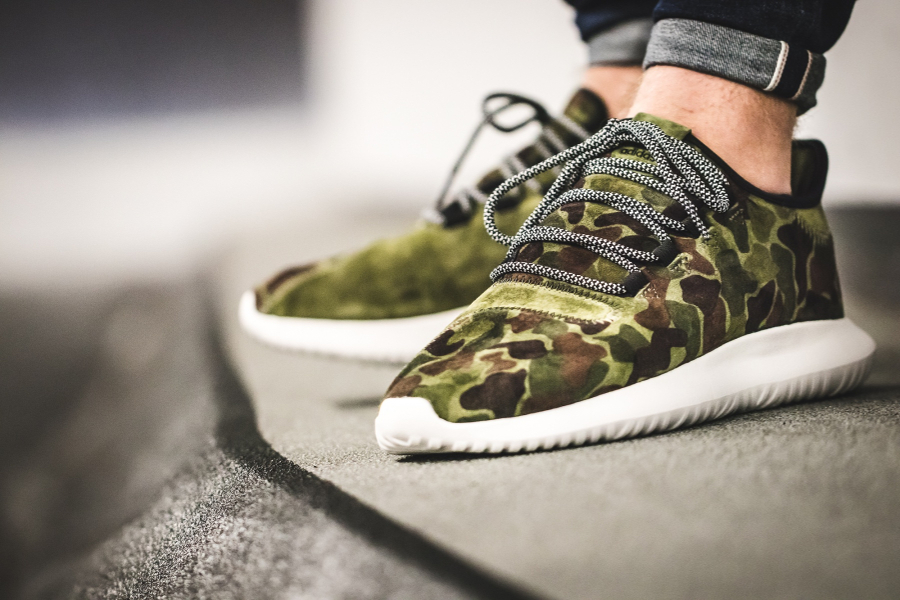 Chaussure Adidas Tubular Shadow Suede Camo (militaire) Olive Cargo
