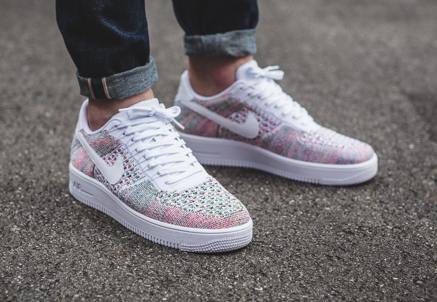Chaussure Nike Air Force 1 Low Flyknit Multicolor Yellow Strike