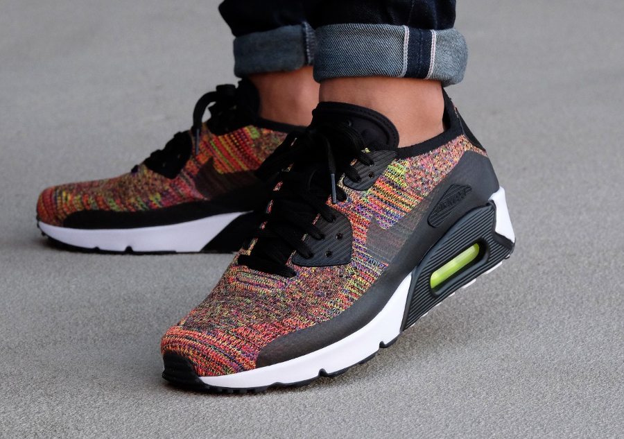Chaussure Nike Air Max 90 Ultra 2.0 Flyknit Multicolor Rainbow