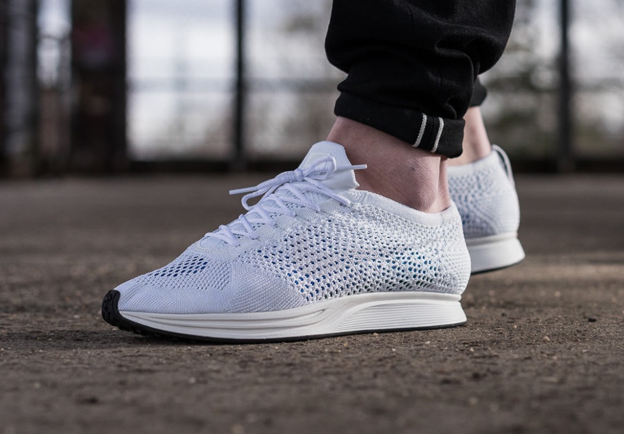 nike flyknit blanche et verte