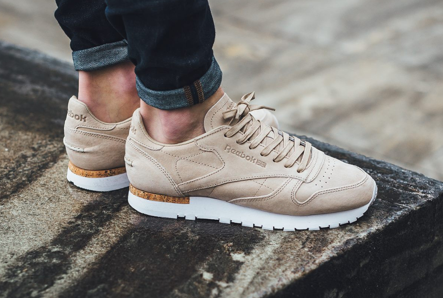 Chaussure Reebok Classic CL Leather LST Cork beige