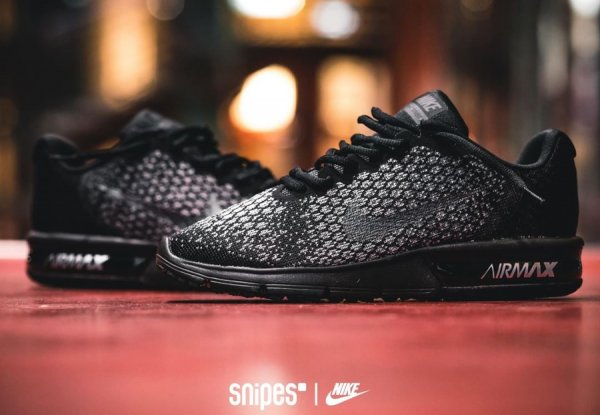 Nike Air Max Sequent 2 Black Silver Hematite (homme)