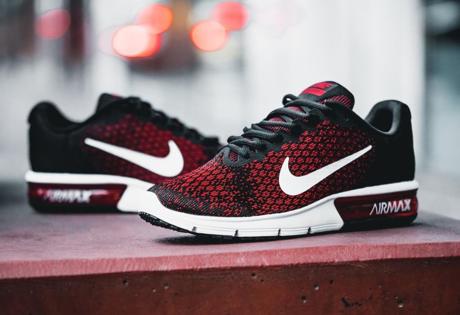 nike air max sequent 2 red and black