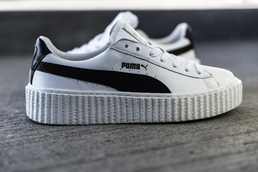 puma creepers blanche noir