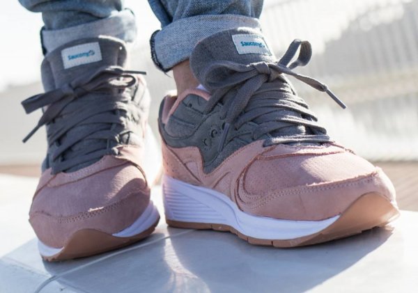 Chaussure Saucony Grid 8000 Charcoal Salmon (Jersey Pack) (2)