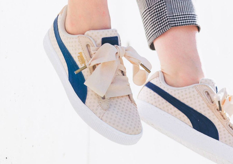 puma basket denim heart