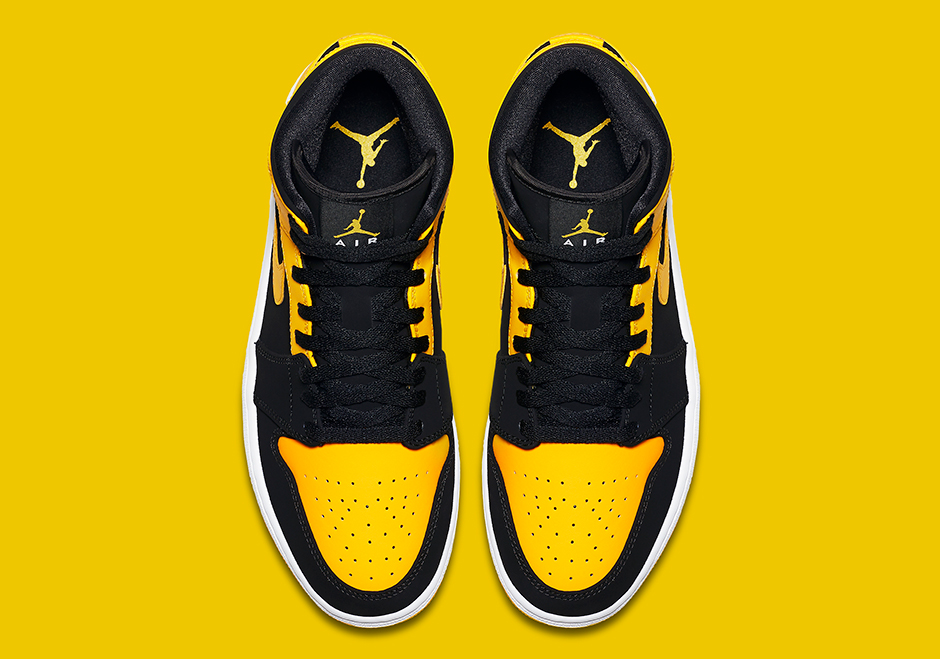 air jordan 1 mid jaune et noir