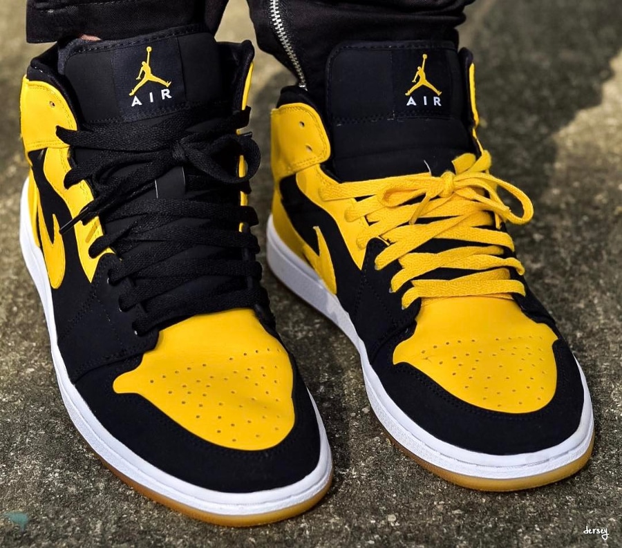 air jordan 1 mid jaune