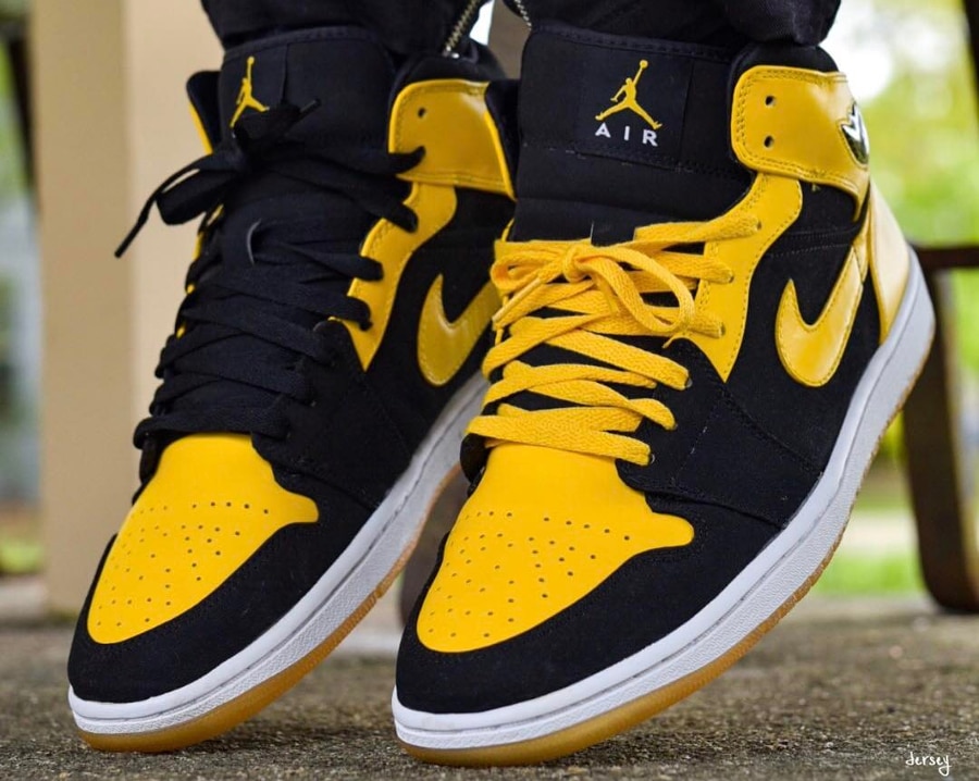 Air jordan 1 mid new love jaune clearance