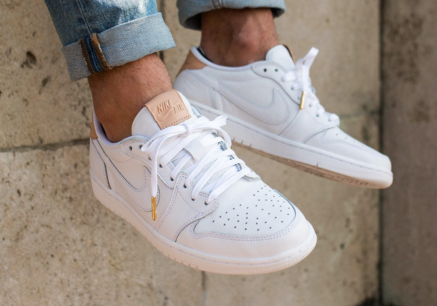 Air Jordan 1 Retro Low OG PRM Blanche 