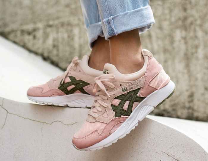 asics beige et rose