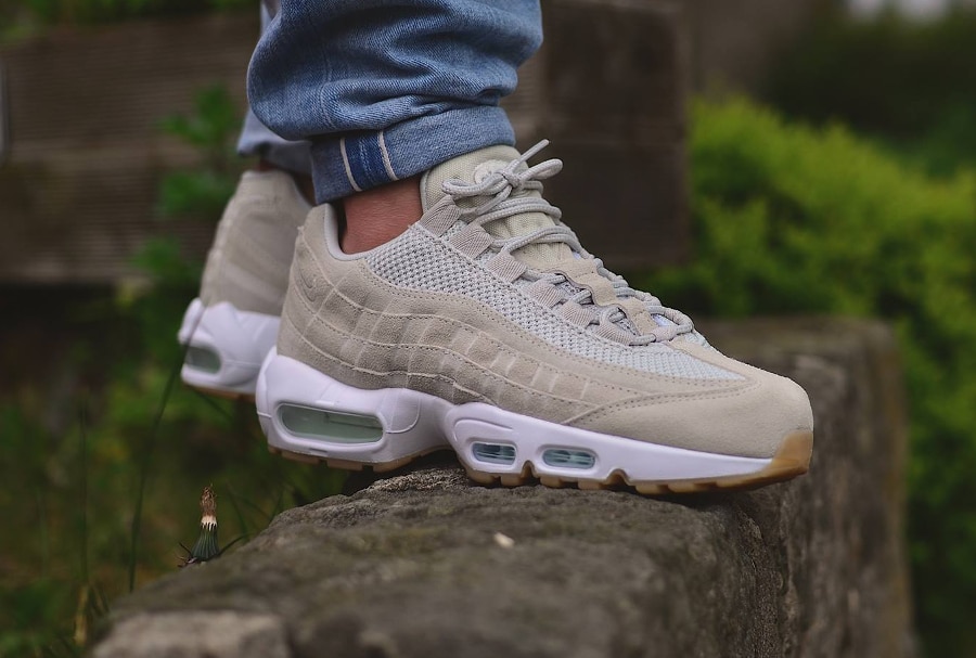 Où acheter la Nike Air Max 95 PRM Light Bone (daim beige) ?