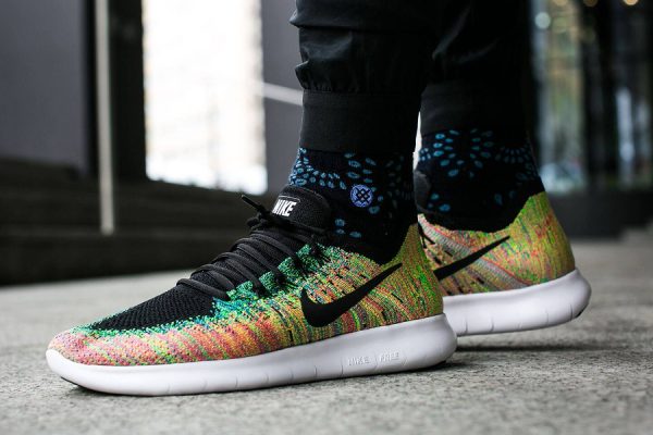 Chaussure Nike Free RN Run Flyknit 2017 Multicolor Blue Lagoon