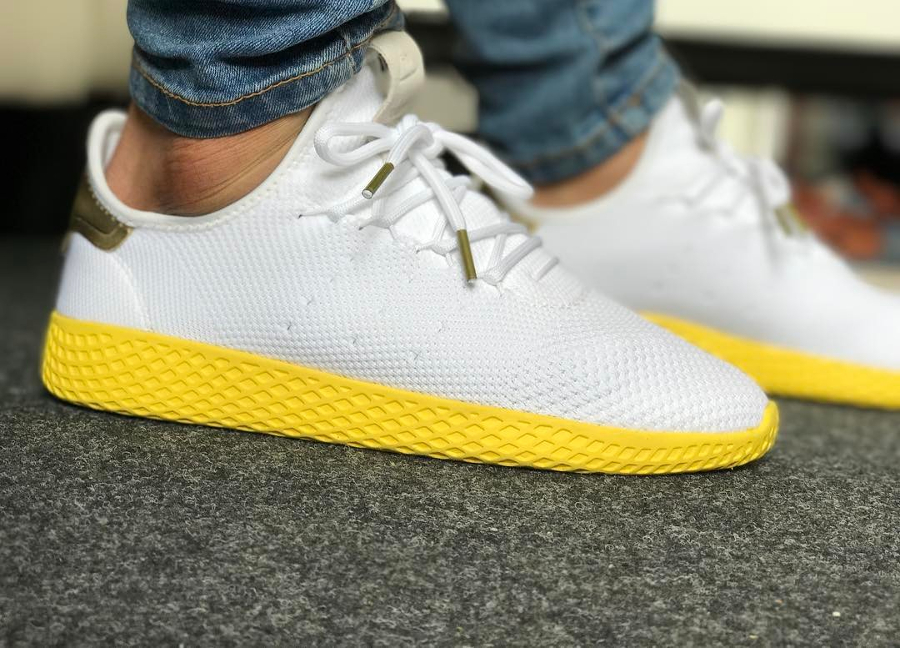 Pharrell Williams x Adidas Tennis Hu White Yellow - @nerisonmartis