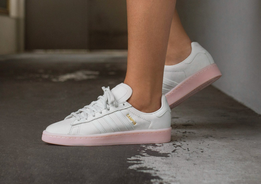 adidas campus grise semelle rose