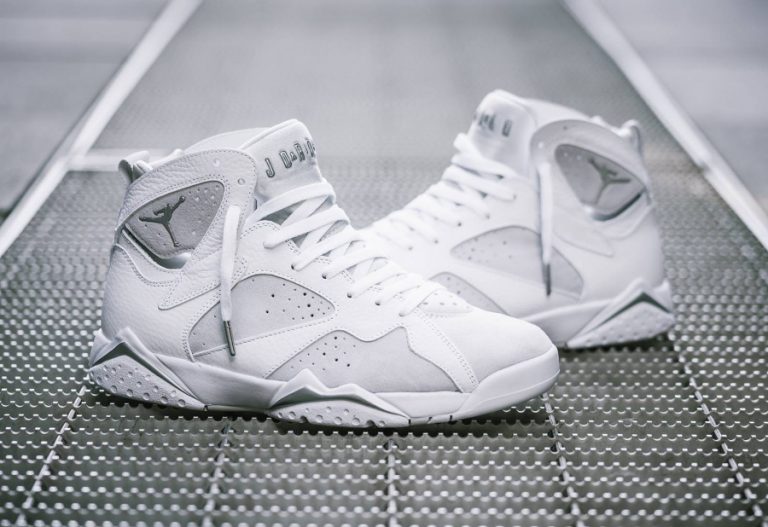 Chaussure Air Jordan VII 7 Retro Blanche Pure Money (3)