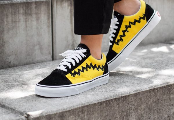 vans old skool snoopy jaune