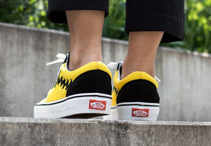 Charlie brown vans on feet sale