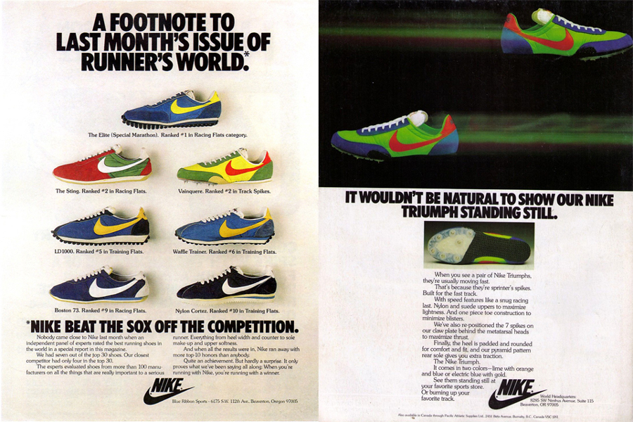 publicité Nike Cortez 1976 1977