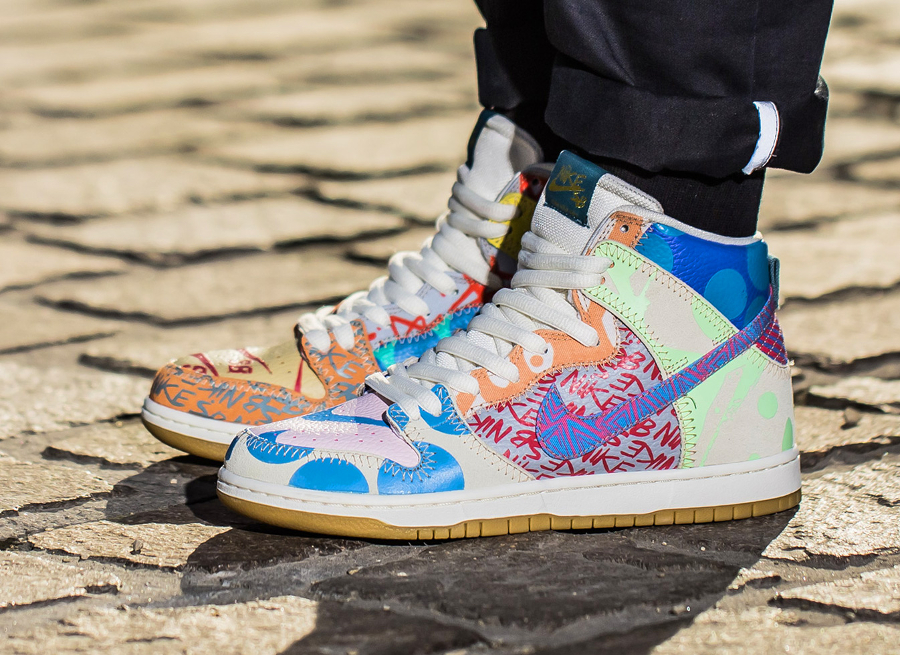 Chaussure Thomas Campbell Nike Dunk High SB What The (2)