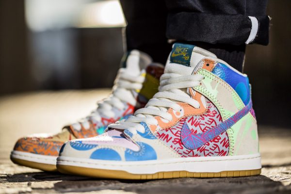 Chaussure Thomas Campbell Nike Dunk High SB What The (3)