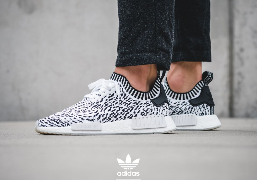 adidas nmd r1 primeknit blanche