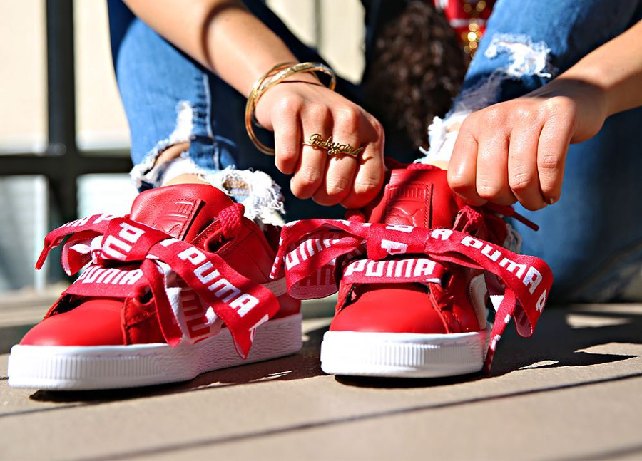 puma basket heart de rouge