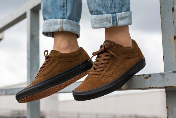 vans old skool suede teak black