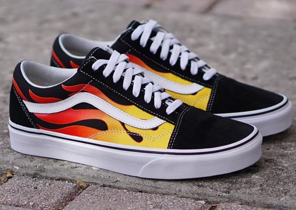 vans flamme bleu