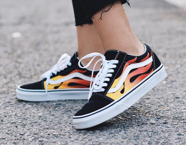 chaussure-vans-old-skool-flammes