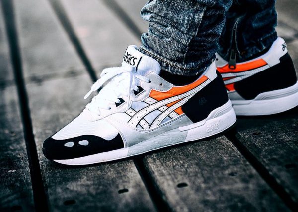 asics gel lyte white orange