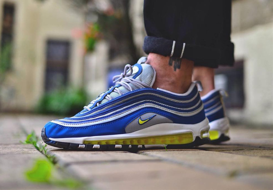Chaussure Nike Air Max 97 OG Atlantic Blue Voltage Yellow (édition 2017)